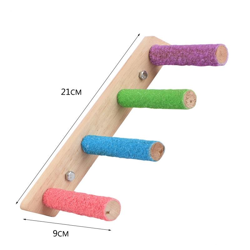 

/6/8Step Bird Climbing Ladder Bird Frosted Pole Parrot Claw Grinding Teeth Grinding Pole Stand Toy Interactive Bird Accessories A1