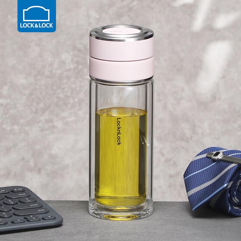 Lock&Lock Double Wall Tea Infuser Glass Bottle