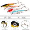 Fiske lokker Crankbaits med diskantkrok toppvannslokk, Bass Minnow Popper Walleye agn