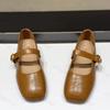 Women's Mary Jane Shoes 2026 Spring Autumn New Fashion Buckle Strap Vintage Loafers Lightweight Comfort Soft Sole Leather Shoes