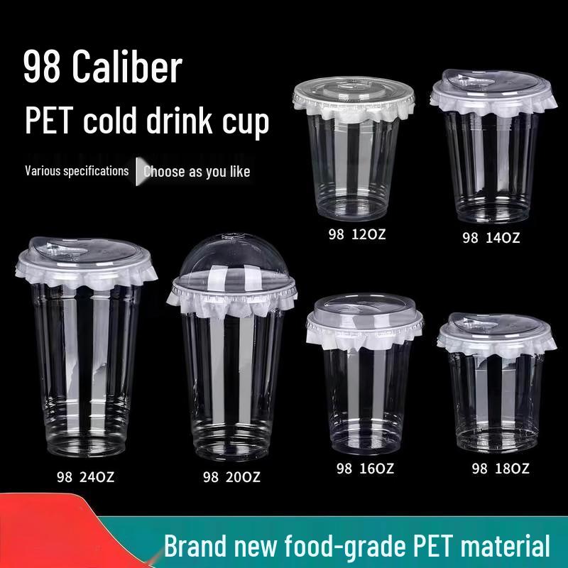 Thickened Disposable Plastic Cups with Lids