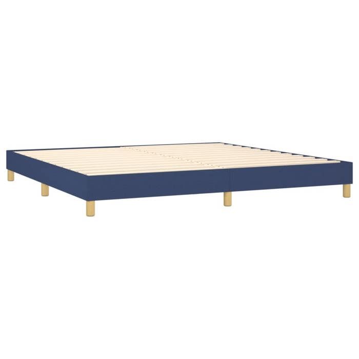 Maison Exclusive - Sommier à lattes de lit avec matelas Bleu 200x200 cm Tissu