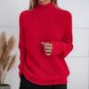 Women's Solid Color Half-High Collar Thick Pullover Sweater, Autumn/Winter 2025