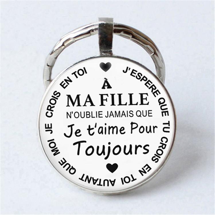 Keychain Accessories Pendant Floral Thanksgiving Text Good Friends Retro Personalized Keychain Gift Pendant