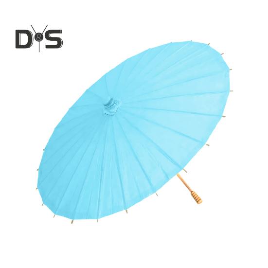 20/30/40/60/85CM Colorful Paper Umbrella Chinese Style DIY Crafts Decorative Oil-paper Painting Umbrella Bamboo Handle Oriental Parasol Party Favors