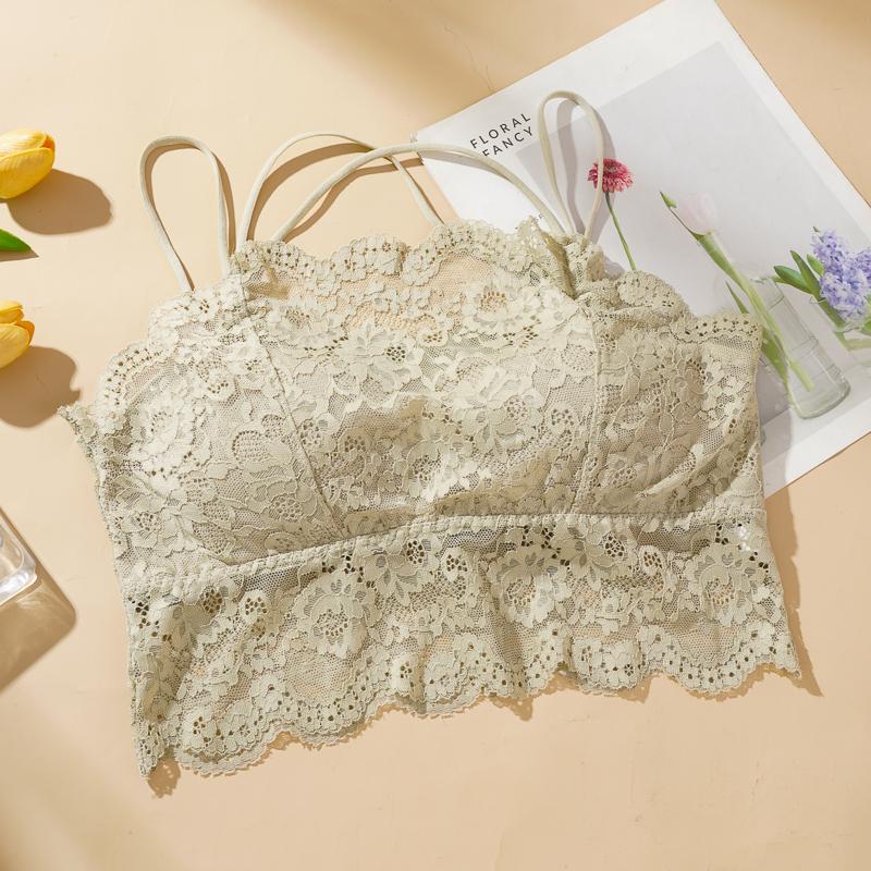 Summer Lace Wrapped Chest Tube Top Sexy Beautiful Back Camisole Women's Outerwear Inner Anti-exposure Underwear