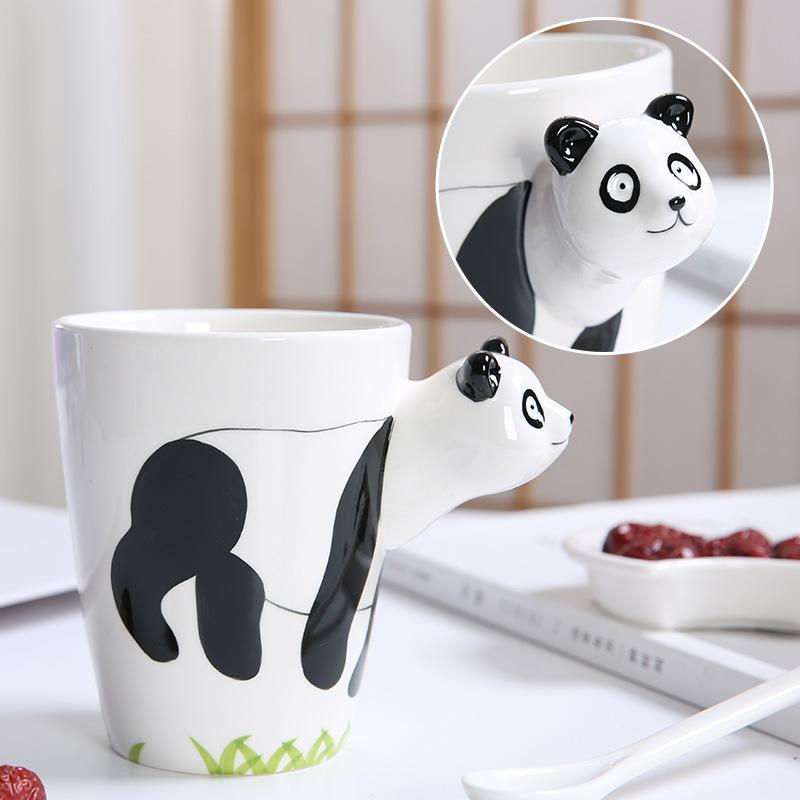 Creative 3D Animal Ceramic Mug Holiday Gift Coffee Mug Cartoon Animal Souvenir Mug Living Room Coffee Table Decorative Ornaments