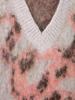2025 Spring Women's European & American V-Neck Jacquard Knit Vest Top