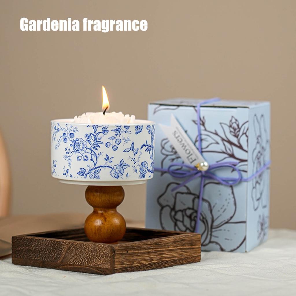Camellia Scented Candle Gift Box Set Home Bedroom Senior Birthday Gift New Year Gift