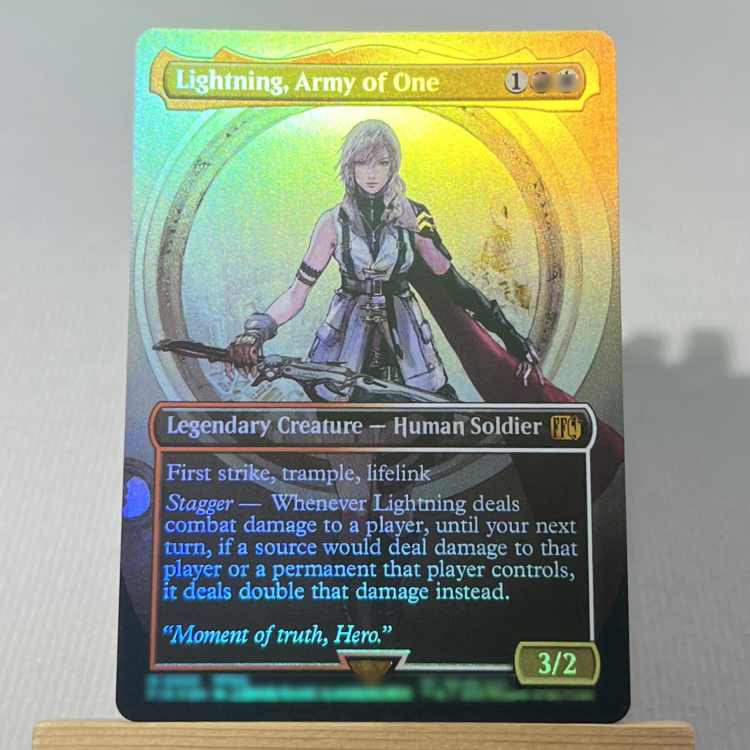 

FIN FIC FOIL4-001 Tcg проксі магічні карти Хмара, Найманець Мідгару Прикликати Бахамута Вііві Орнітьєр Блискавка, Армія з Одного зберіть