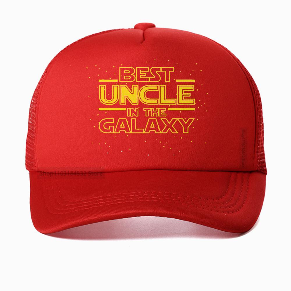 New Best Uncle in The Galaxy Funny Uncle Print Baseball Cap Unisex Casual Outdoors Adjustable Mesh Breathable Fishing Hat Adjustable