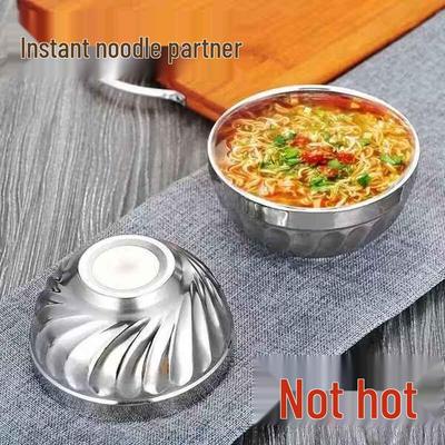15cm Insulated 304 Stainless Steel Rice Noodle Bowl