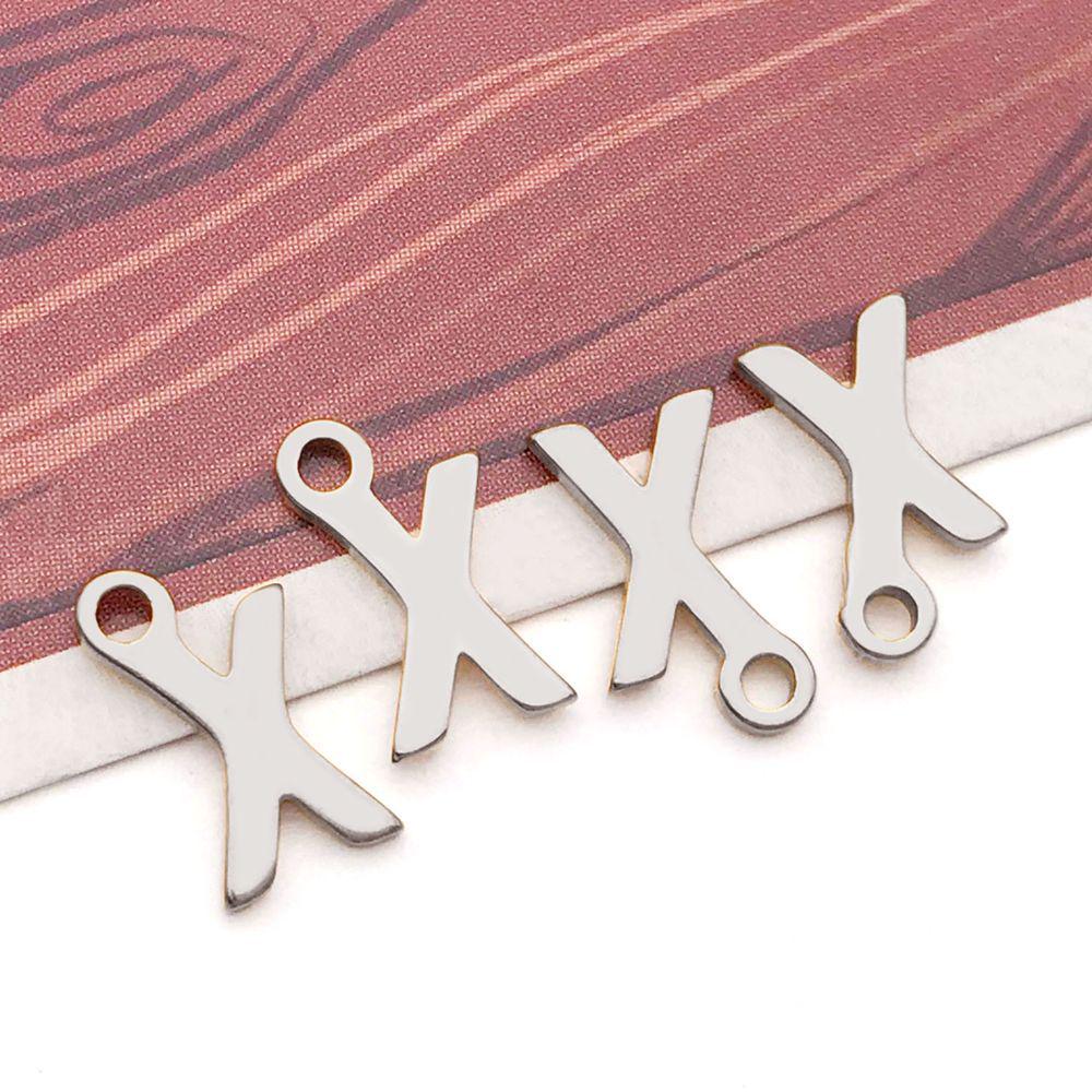 Stainless Steel 26 English Letter Pendant Charm for DIY Bracelets and Necklaces
