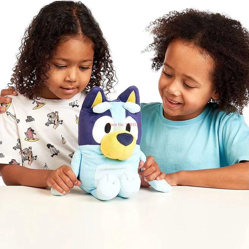 New Bluey Family Series Talking Plush Bingo Music Soundable Plush Toy Anime Figure Cute Animal Sing Dog Doll Kids Festival Gift