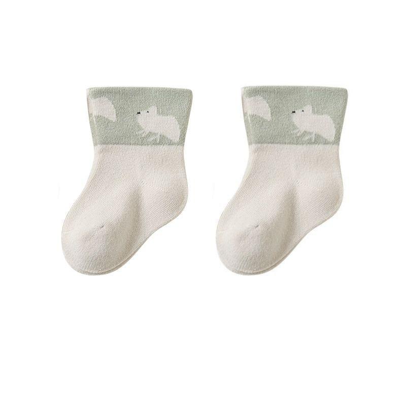 Baby Middle Tube Socks  Infant Cotton Cute Cartoon Baby Socks for Girls Boys Newborns Without Bones Loose Socks Spring Autumn