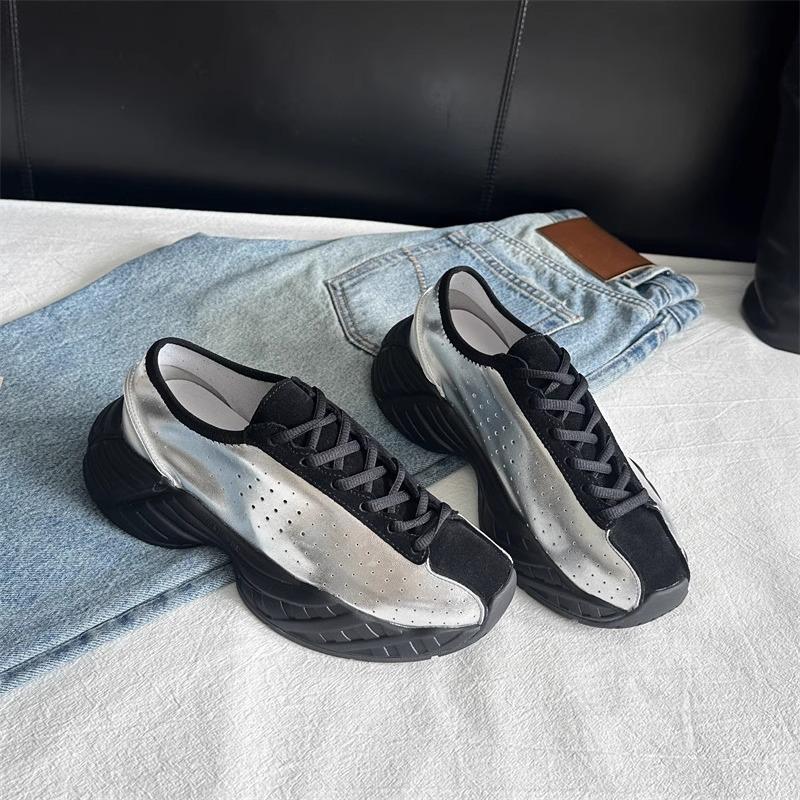 

Summer new breathable dad shoes women s casual shoes versatile height increase lightweight lace-up color matching platform sports shoes 40