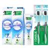 White Enzyme Cedar Mint Toothpaste Duo Pack with 2 Toothbrushes