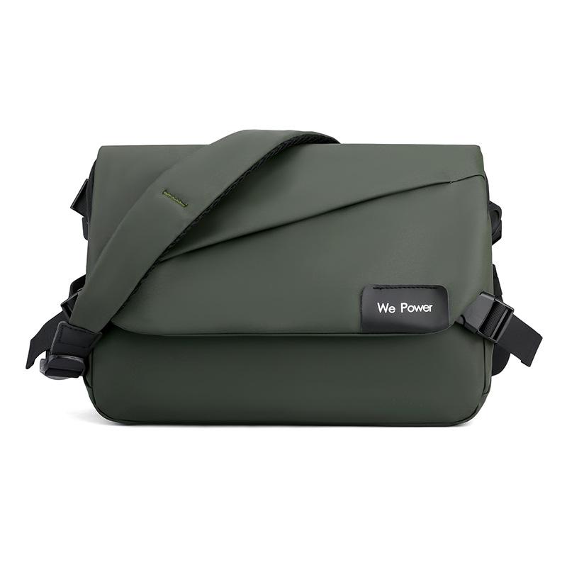 Men's Minimalist Water-Repellent Crossbody Bag - Fashionable, Large-Capacity Shoulder Messenger for Business