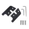 For 2018-2025 Jeep Wrangler JL Two-Door to Four-Door Models Black Sun Visor Repair Kit Aluminum Alloy Rust-Proof Material