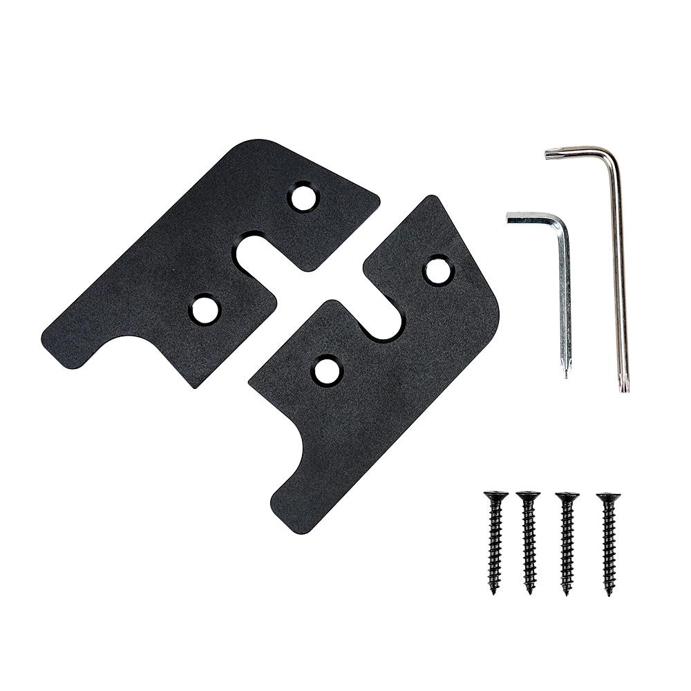 For 2018-2025 Jeep Wrangler JL Two-Door to Four-Door Models Black Sun Visor Repair Kit Aluminum Alloy Rust-Proof Material