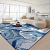 Soft Thick Floor Mat Silvery Gray Flowing Liquid Pattern Machine Washable Non Slip Comfortable Polyester Bedroom Living Room