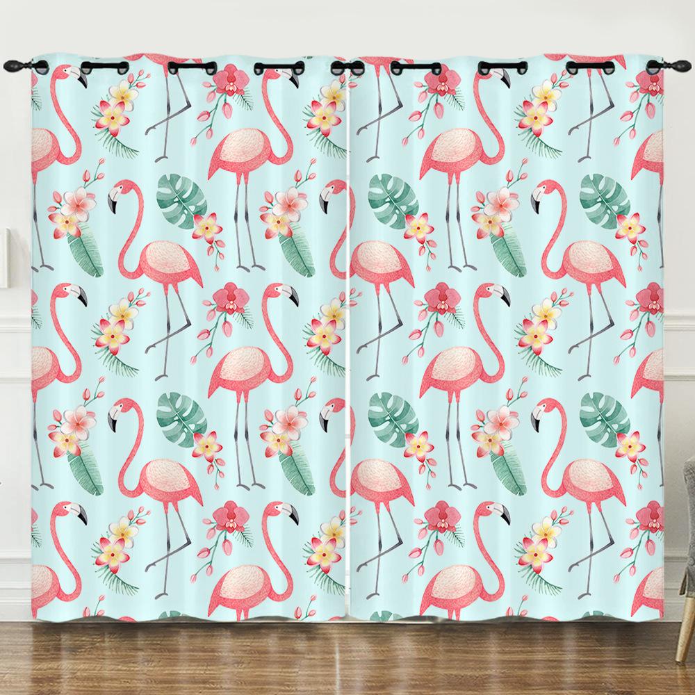 Curtain Cartoon Animal 3D Digital Printing Blackout Curtain Punching