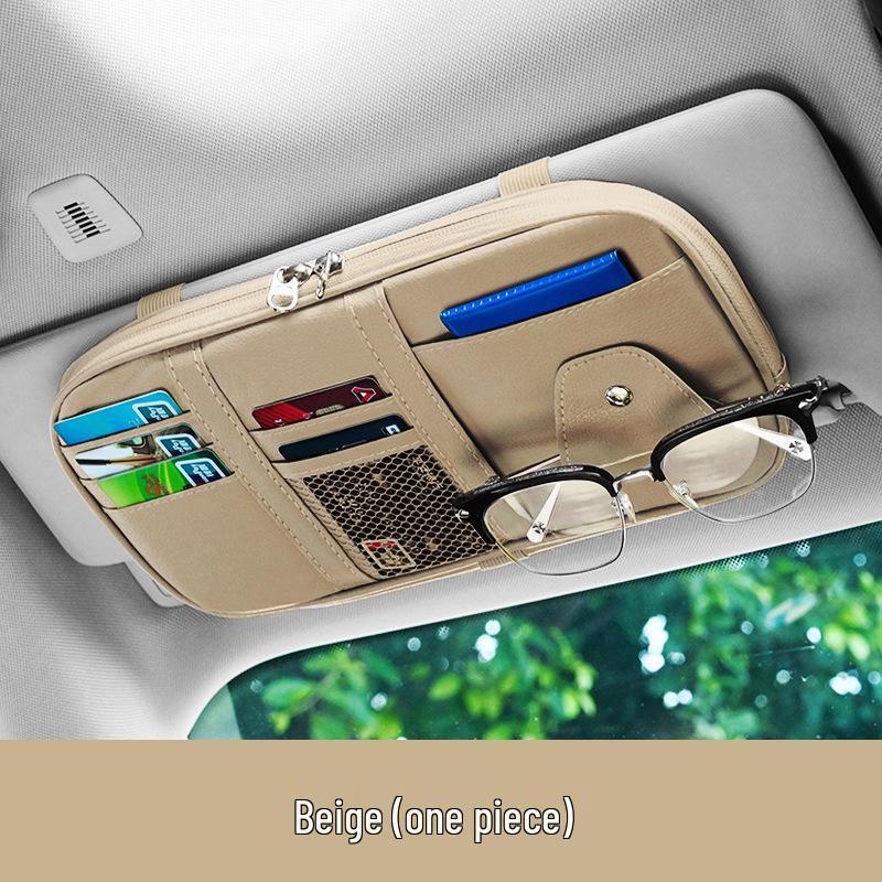 Car Sun Visor Storage Bag: Document & Card Holder, Multi-functional Interior Organizer