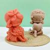 Girls Silicone Mold Lovely Little Girl Candle Mould Handmade Scented Candle Making Mold Soap Mould DIY Candy Decoration
