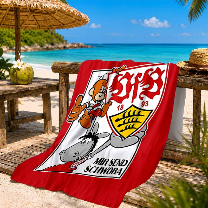 VfB Stuttgart Celebration Beach Towel, Quick-drying, Easy To Care For, Suitable for Both Fitness and Beach Vacations,Sports Essential