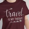 Travel Is My Therapy Shirt,Travel Lover T Shirt, Airplane Car Camper Motocikle Bike Tee,Adventure Hiking Shirt, Trendy Tee Gift for Traveler