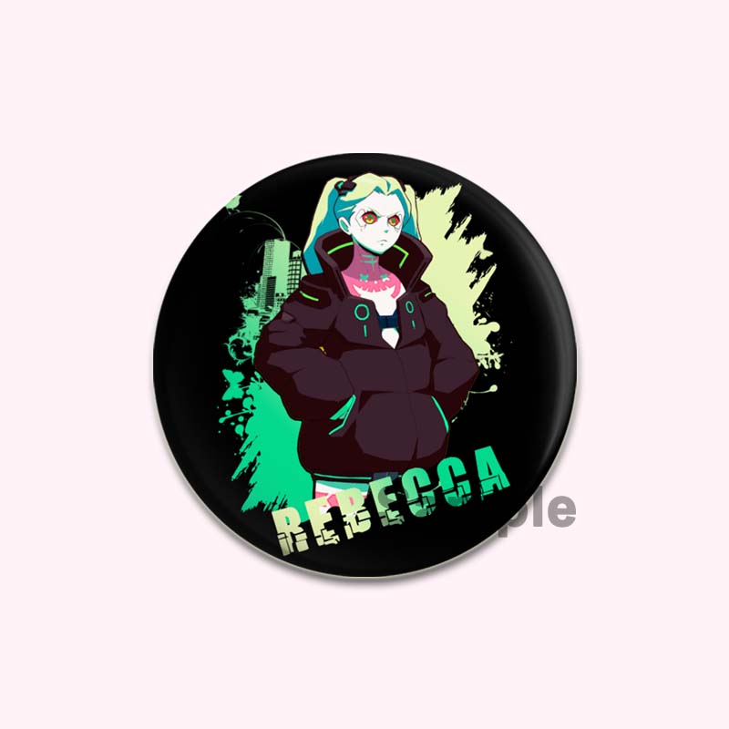 

32/44/58 мм Cyberpunk Edgerunners Rebecca Lucyna Kushinada David Martinez Мультяшные броши Extralegal Mercenaries Аниме Значки для рюкзака Подарочный 32mm