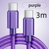 66W 5A Nylon 1/2/3Meters Usb C To Type C Fast Charging Cable For Mosr Mobile Phone Charging Cable