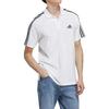 adidas Męska koszulka polo z haftowanym logo, z krótkim rękawem i połową guzika, Biała IC9312
