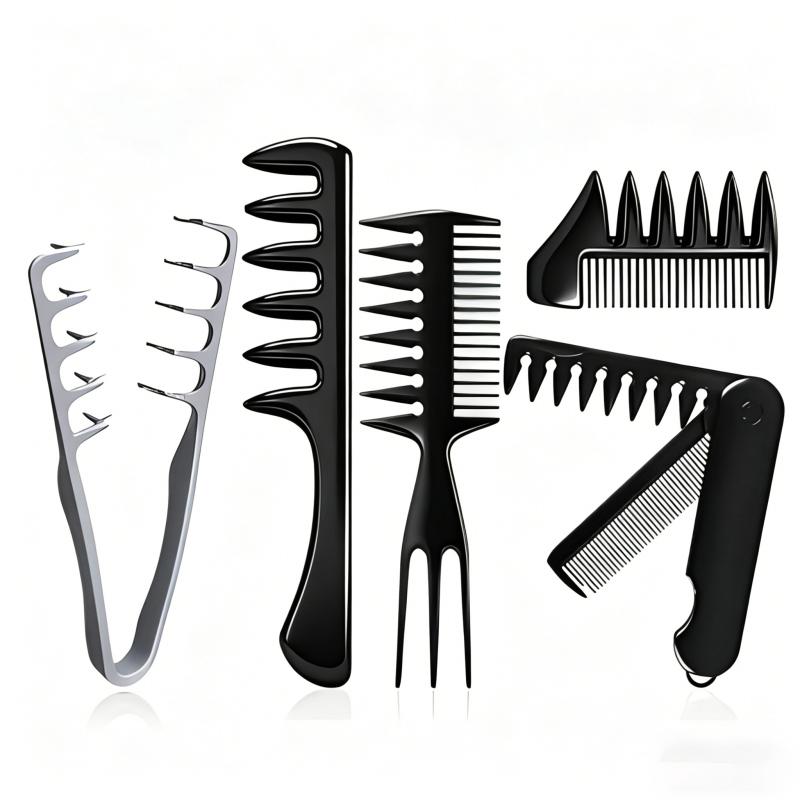 Pettine Volumizzante a Denti Lari Strumenti per Arricciare Capelli con Texture Soffice per Uomini Ideale per Tutti i Tipi di Capelli Strumenti per Acconciature