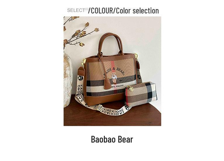 High-End Striped Women's Crossbody Tote - Large Capacity, Luxury Feel