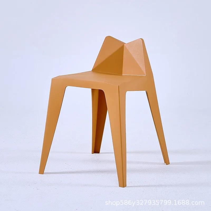 Plastic Stool Living Room Bedroom Waterproof Kitchen Plastic Stool Dining Chair Commercial Coffee Shop Bar Seating Household