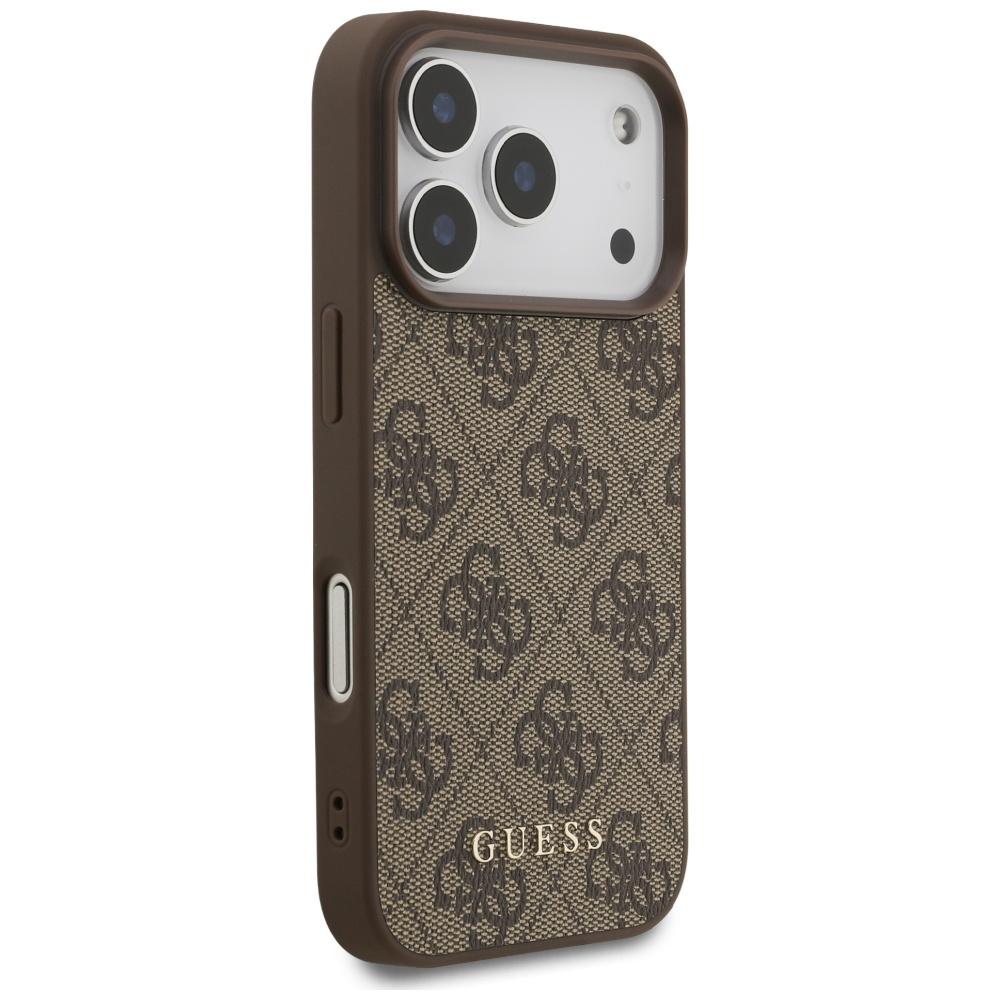 Guess 4G Classic Case for iPhone 17 Pro Brown