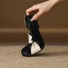 Fashion 2025 Summer Women Mules Leather Women Shoes Concise Cover Toe Slingback Increase Height Round Toe Modern Slippers Sandals