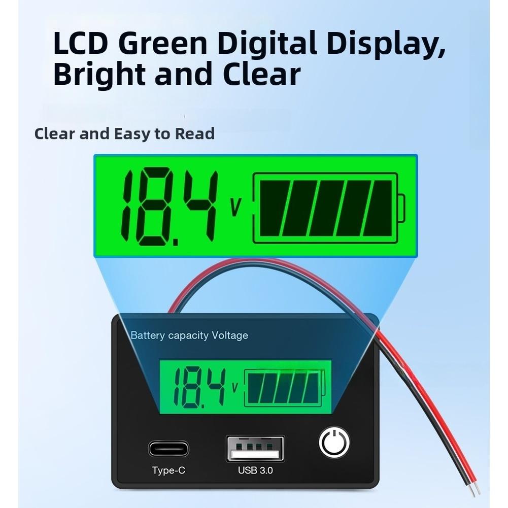 For Battery Diagnostics Green Capacity Tester LCD Battery Tester Ternary Lithium Support Lithium Iron Phosphate Support
