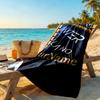 Inter Milan Personalized Text Beach Towel Quick-Dry Soft Microfiber Ideal for Travel Outdoor Swim Pool Yoga Surf Camping Hiking Gym Gift Holiday