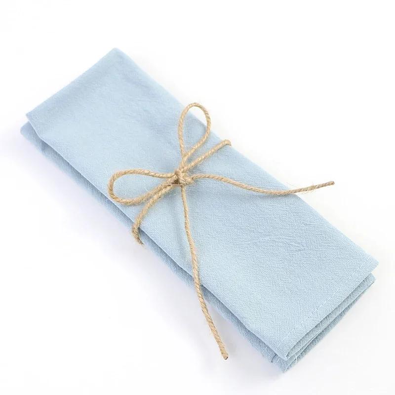 12PC Dinner Cloth Napkins 30X45CM Soft Cotton Napkin Washable Hemmed Edges for Wedding Baby Shower Birthday Christmas Decoration
