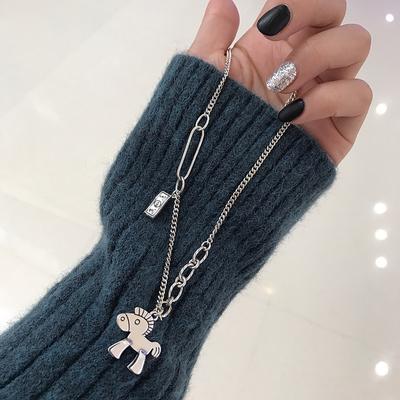 New Creative Retro Money Jewelry Personality Animal Pony Clavicle Chain Horse Pendant Necklaces Birthday Gift for Horse Lover