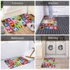 Pop Art Style French Bulldog Faces Doormat Mat Anti-Slip Frenchies Dog Pet Gift Kitchen Bath Garden Rug Carpet