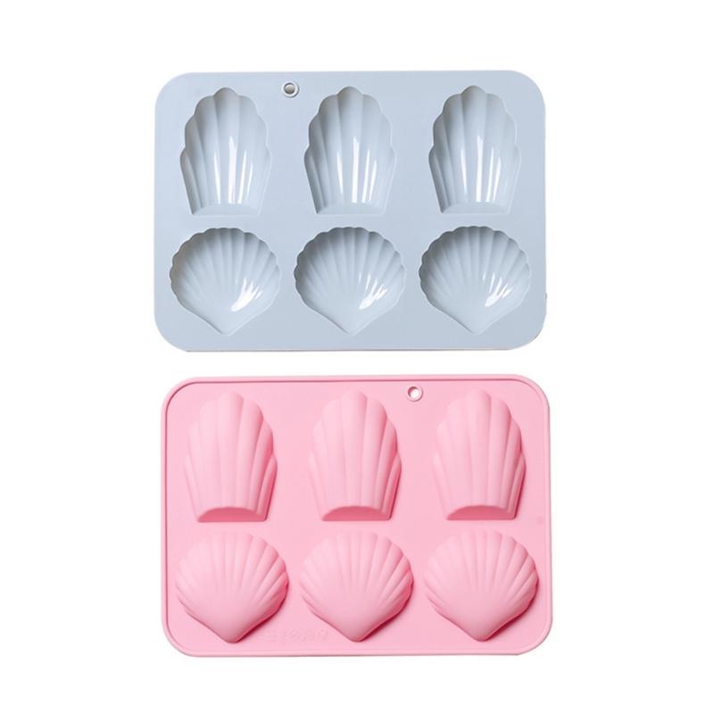 6Cavity Madeleine Silicone Mold Chocolate Mold Mousses Cake Bakings Tool