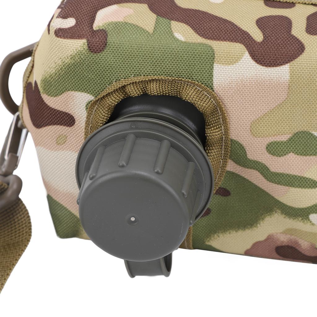 2L Water Bottle with Waist Carrying Bag Large Capacity Leakproof PVC Water Jug for Outdoor Sports Travel Camouflage