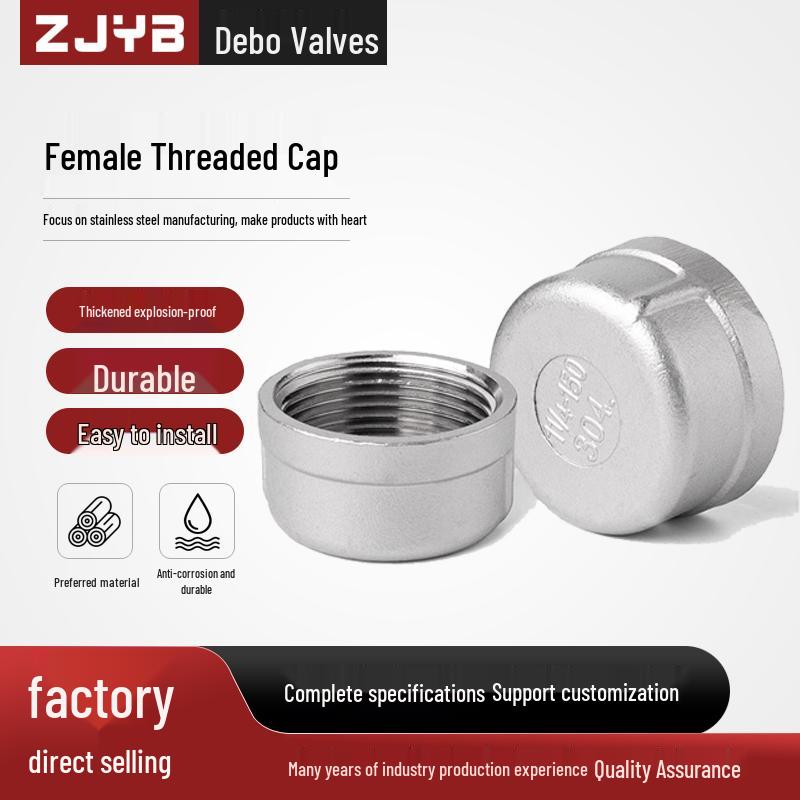 

Stainless Steel Threaded Pipe Cap/Plug, 304/316, Female, 1/2 , 3/4 , 1 304 DN6 (0.375 inches)