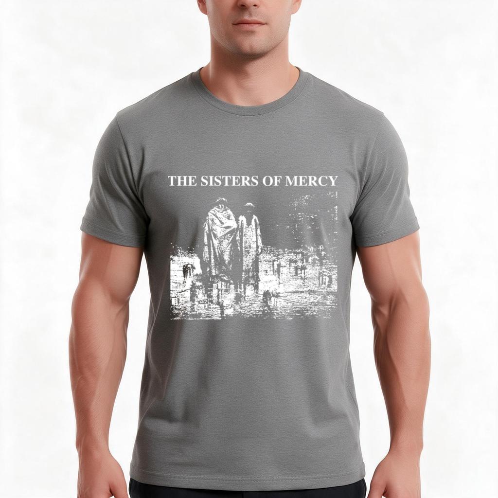 Art The Sisters Of Mercy Echo Tshirt Summer Casual Cotton Tee Oversized Streetwear Tops Vintage Graphic Print 100 Cotton