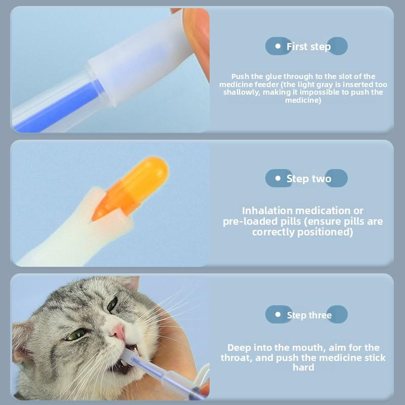 Cat Medicine Dispenser, Pet Medicine Syringe, Dog Medicine Pusher, Kitten Liquid Administration Device, Pet Medicine Dispenser