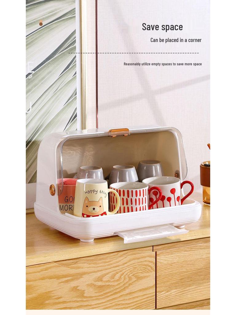 Glass Cup Drying Rack and Dustproof Holder for Wine and Water Glasses