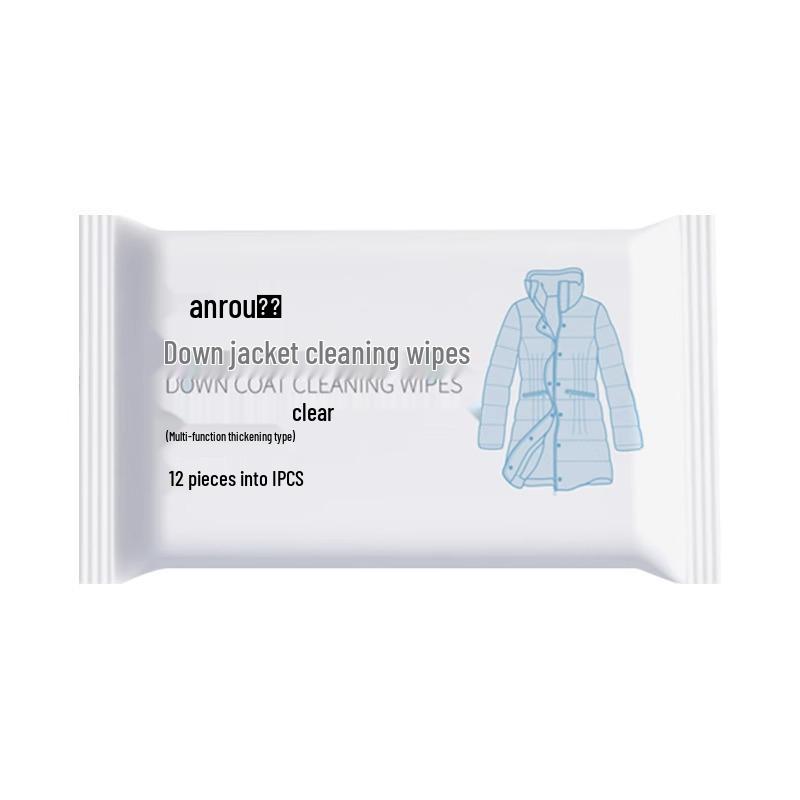 Portable No-Wash Stain-Removing Wipes for Cleaning Down Jackets - Powerful, Specialized, Dry and Wet Wipes